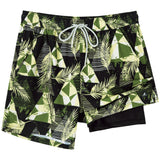 2 in 1 Stretch Gym Shorts Avocado