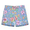 Quick-drying blue floral Swim Trunks