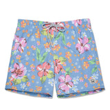 Bañador de secado rápido floral azul