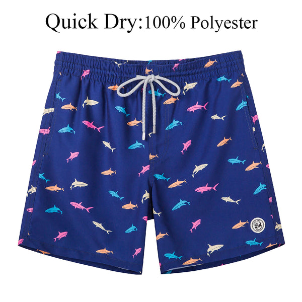Mens shark swim trunks sales