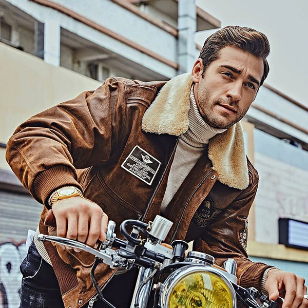 policeman☆羊革☆ leather ‘bomber jacket G1 Police Leather Uniform Law Enforcement Patrol Bomber