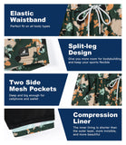 2 in 1 Stretch Gym Shorts Army