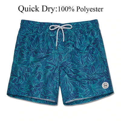 Quick-drying pattern Swim Trunks