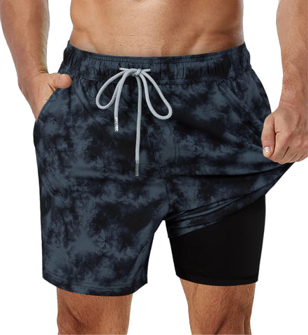 2 in 1 Stretch Gym Shorts Blax