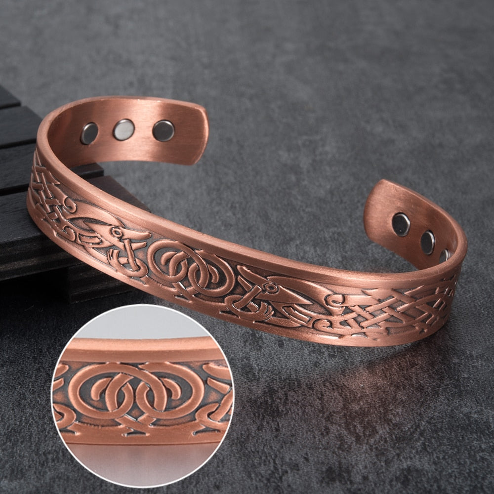 Pure Copper Magnetic Bracelet Arthritis White Crystals Copper Bracelets For  Women Men High Magnet Health Energy Bracelet | idusem.idu.edu.tr