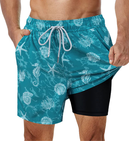 2 in 1 Stretch Gym Shorts Aquatix